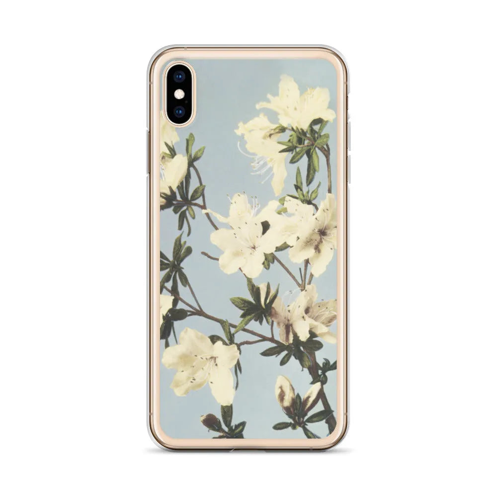 White Flowers - Kazumasa Ogawa Japanese Art Iphone Case - Mobile Phone Cases - Aesthetic Art