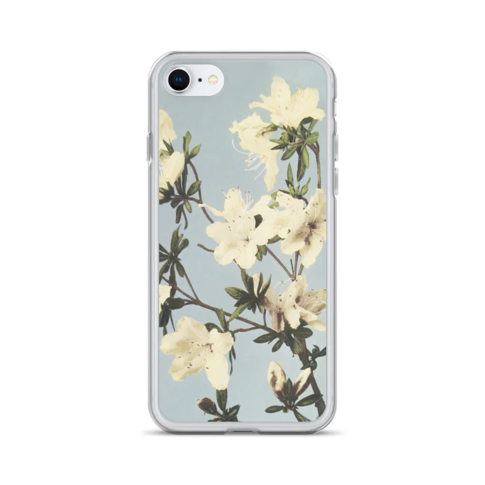 White Flowers - Kazumasa Ogawa Japanese Art Iphone Case - Iphone Se - Mobile Phone Cases - Aesthetic Art