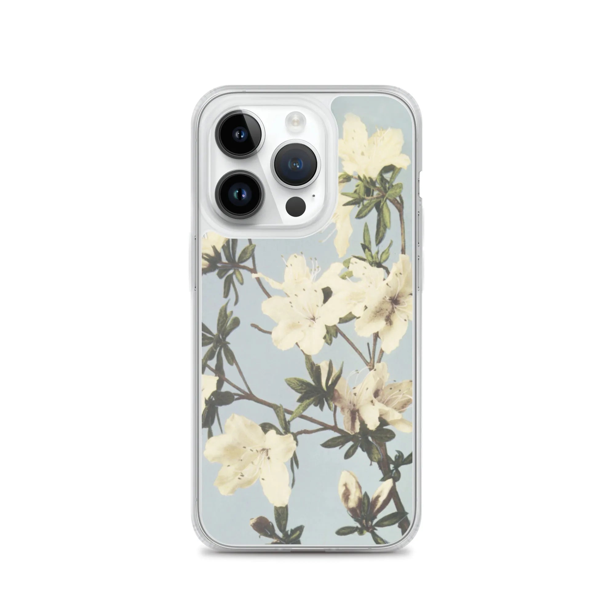 White Flowers - Kazumasa Ogawa Japanese Art Iphone Case - Iphone 14 Pro - Mobile Phone Cases - Aesthetic Art