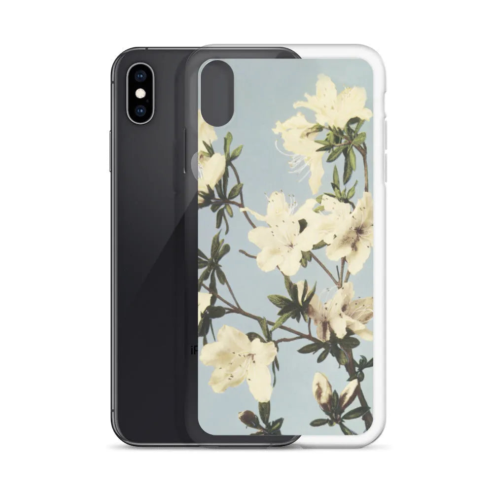 White Flowers - Kazumasa Ogawa Japanese Art Iphone Case - Mobile Phone Cases - Aesthetic Art