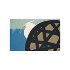 White Heron Kamisaka Sekka Art Print, 36x24’’ / 92x61cm / Unframed, Abstract Bird Art Print