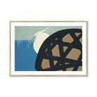 White Heron Kamisaka Sekka Art Print, Framed Abstract Bird Art