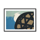 White Heron Kamisaka Sekka Art Print, Framed Abstract Bird Art