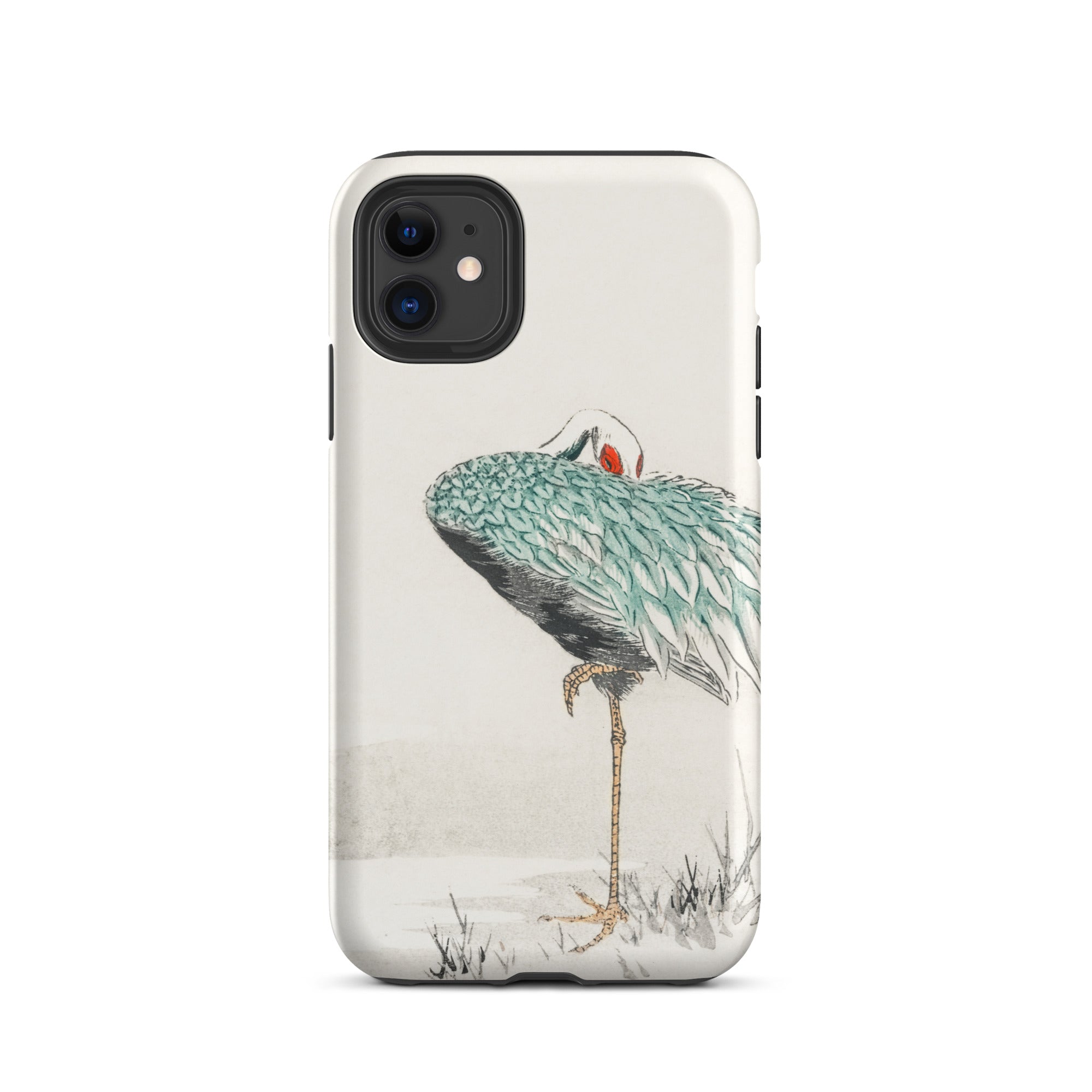 White Naped Crane Numata Kashu Iphone Case, 11 / Matte, Crane Themed Phone Case