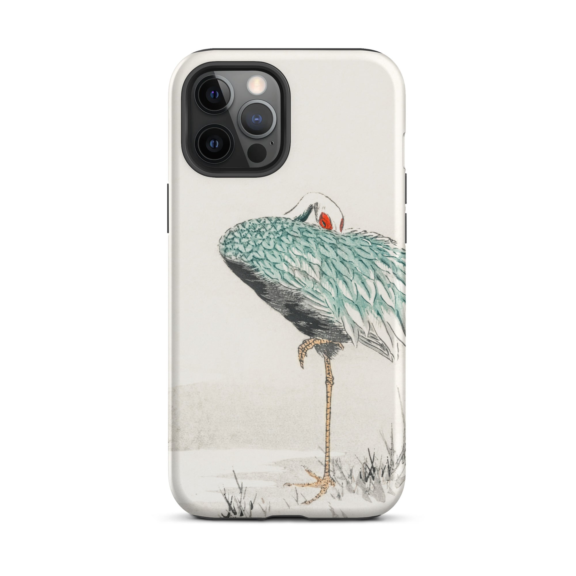 White Naped Crane Numata Kashu Iphone Case, 12 Pro Max / Matte, Crane Themed Phone Case