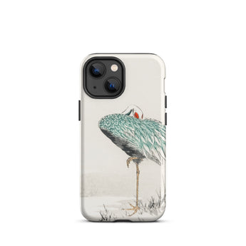 White-naped Crane - Numata Kashu Iphone Case, 13 Mini / Matte, Phone Case Crane Design