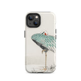 White-naped Crane - Numata Kashu Iphone Case, 14 / Matte, Crane-themed Phone Case