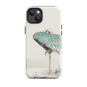 White-naped Crane - Numata Kashu Iphone Case, 14 Plus / Matte, Phone Case Crane Design