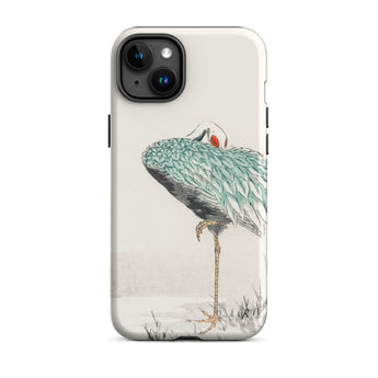 White-naped Crane - Numata Kashu Iphone Case, 15 Plus / Matte, Phone Case Crane Design