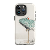 White-naped Crane - Numata Kashu Iphone Case, 15 Pro Max / Matte, Crane-themed Phone Case