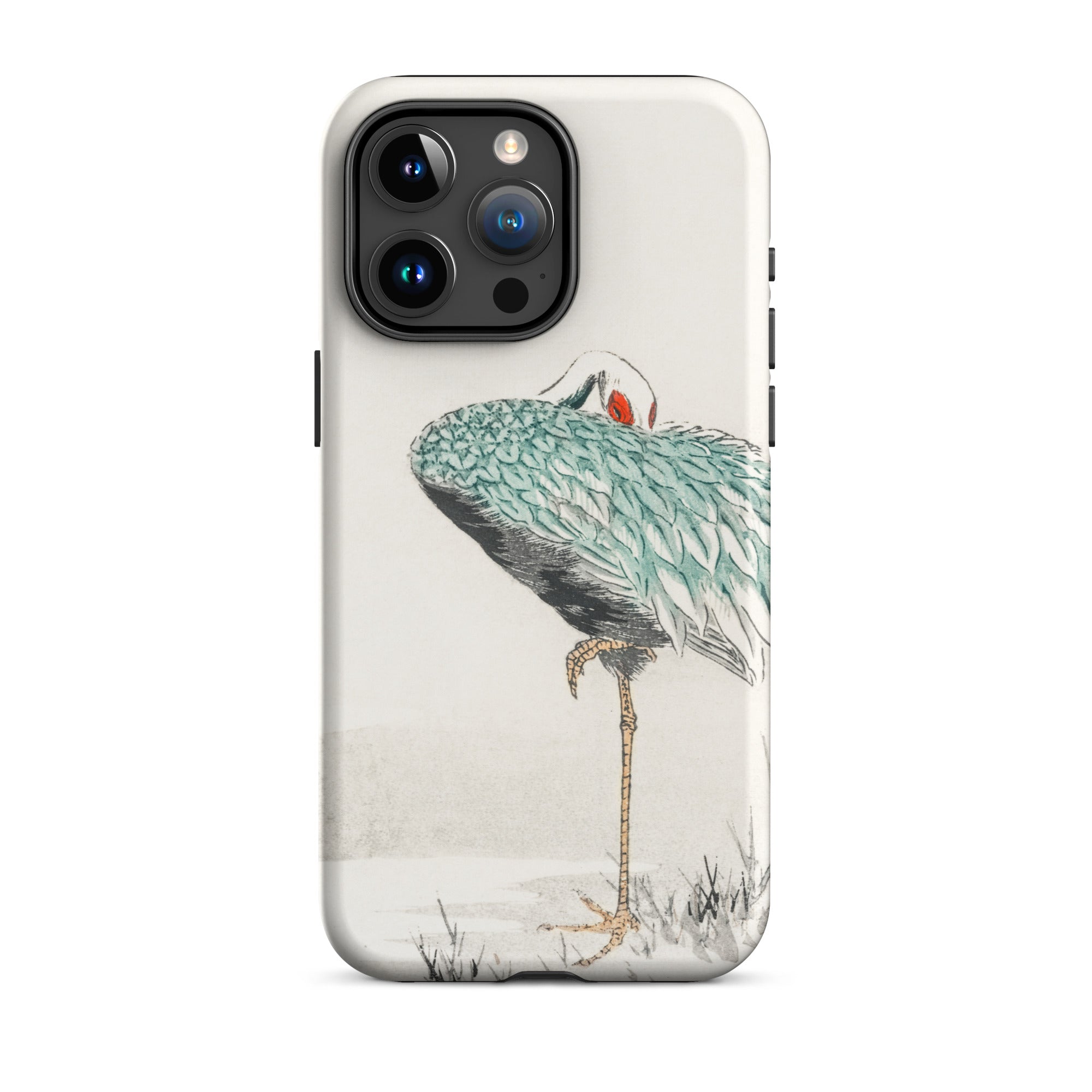 White Naped Crane Numata Kashu Iphone Case, 15 Pro Max / Matte, Crane Themed Phone Case