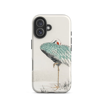 White-naped Crane - Numata Kashu Iphone Case, 16 / Matte, Crane-themed Phone Case