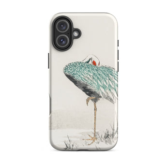 White-naped Crane - Numata Kashu Iphone Case, 16 Plus / Matte, Phone Case Crane Design