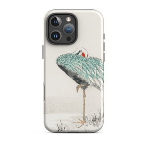 White-naped Crane - Numata Kashu Iphone Case, 16 Pro Max / Matte, Phone Case Crane Design