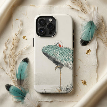 White-naped Crane - Numata Kashu Iphone Case, Mobile Phone Cases, Toby Leon