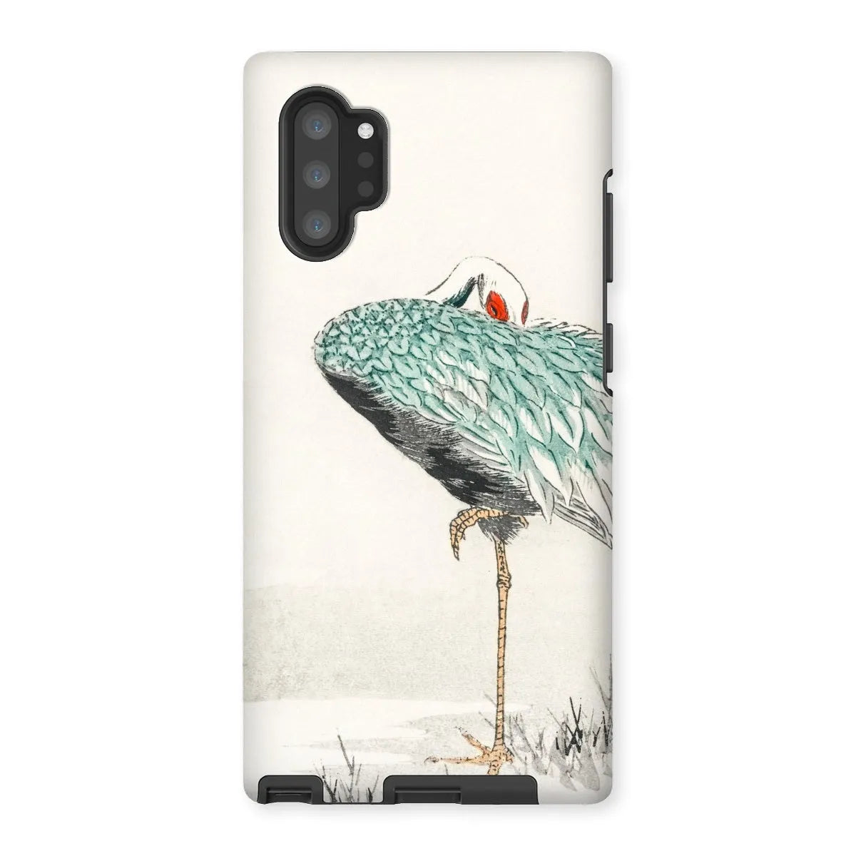 White-naped Crane By Numata Kashu - Japanese Bird Phone Case - Samsung Galaxy Note 10p / Matte - Mobile Phone Cases