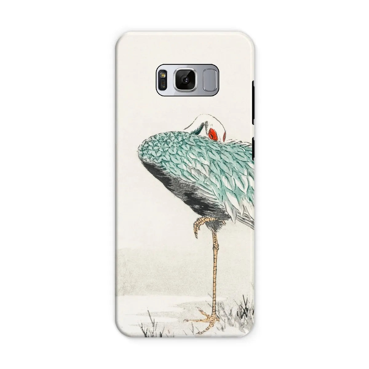 White-naped Crane By Numata Kashu - Japanese Bird Phone Case - Samsung Galaxy S8 / Matte - Mobile Phone Cases