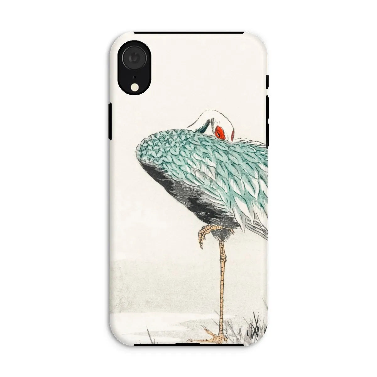 White-naped Crane By Numata Kashu - Japanese Bird Phone Case - Iphone Xr / Matte - Mobile Phone Cases - Aesthetic Art
