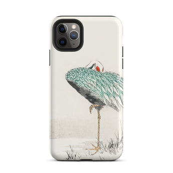 White-naped Crane - Numata Kashu Phone Case Iphone 11 Pro Max / Matte Crane-themed Iphone Case Numata Kashu’s Crane, Crane Struts, Struts