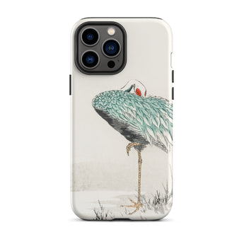White-naped Crane - Numata Kashu Phone Case Iphone 13 Pro Max / Matte Crane-themed Phone Case Numata Kashu’s Crane, Crane Struts, Struts