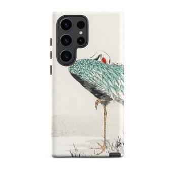 White-naped Crane - Numata Kashu Phone Case, Samsung Galaxy S23 Ultra / Matte, Mobile Cases, Toby Leon