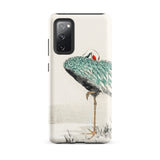 White-naped Crane - Numata Kashu Samsung Case, Galaxy S20 Fe / Matte, White Smartphone Case Artistic Print Crane
