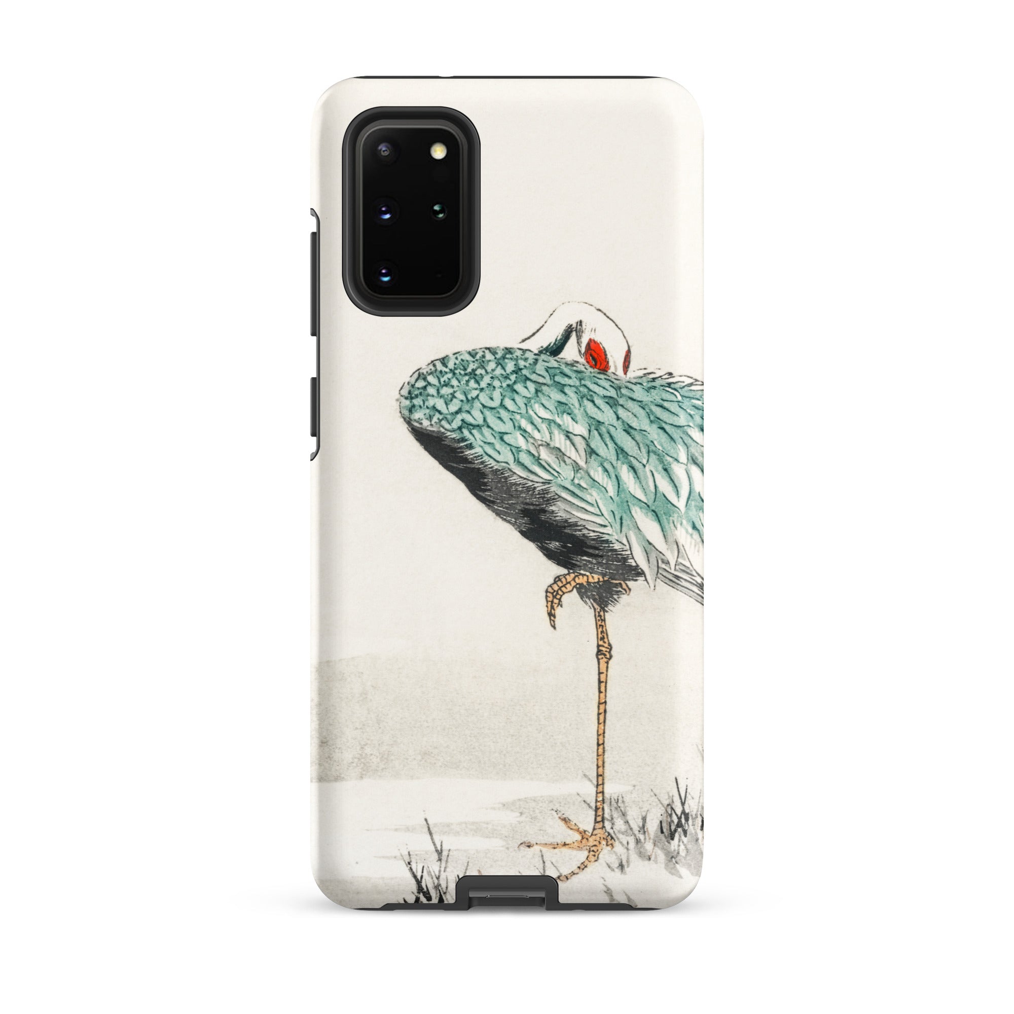 White Naped Crane Numata Kashu Samsung Case, Galaxy S20 Plus / Matte, White Smartphone Case Red Crowned Crane Design