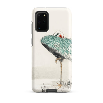 White-naped Crane - Numata Kashu Samsung Case, Galaxy S20 Plus / Matte, White Smartphone Case Red-crowned Crane Design