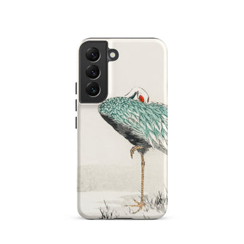 White-naped Crane - Numata Kashu Samsung Case, Galaxy S22 / Matte, White Smartphone Case Printed Crane Leg