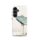 White Naped Crane Numata Kashu Samsung Case, Galaxy S24 / Matte, White Phone Case Painted Crane Design