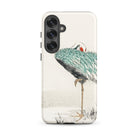 White Naped Crane Numata Kashu Samsung Case, Galaxy S25 Plus / Matte, Phone Case Crane Illustration