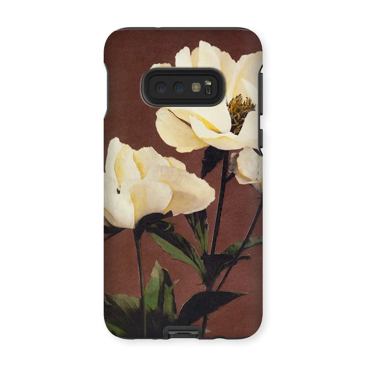 White Peony By Kazumasa Ogawa Art Phone Case - Samsung Galaxy S10e / Matte - Mobile Phone Cases - Aesthetic Art
