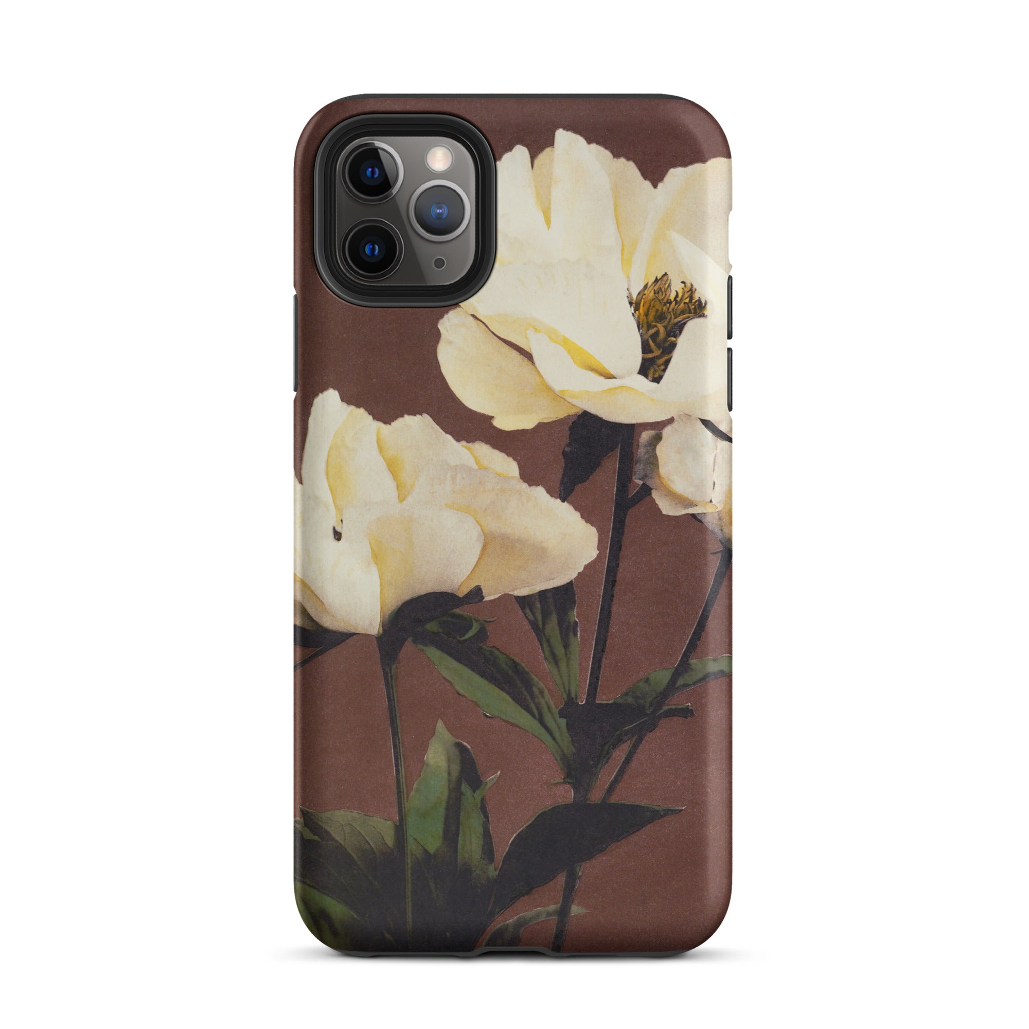 White Peony Ogawa Kazumasa Floral Iphone Case, 11 Pro Max / Matte, Floral Patterned Phone Case