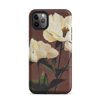 White Peony - Ogawa Kazumasa Floral Iphone Case, 11 Pro Max / Matte, Floral-patterned Phone Case