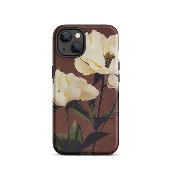White Peony - Ogawa Kazumasa Floral Iphone Case, 13 / Matte, Floral-patterned Phone Case