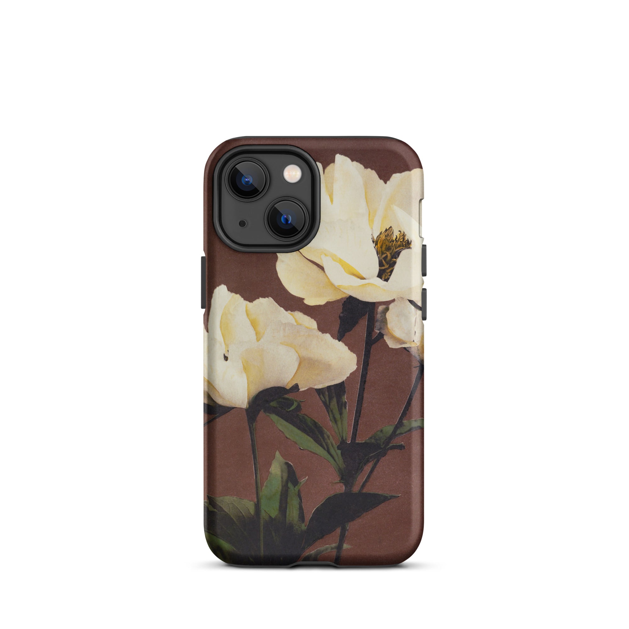 White Peony Ogawa Kazumasa Floral Iphone Case, 13 Mini / Matte, Floral Patterned Phone Case