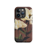 White Peony - Ogawa Kazumasa Floral Iphone Case, 15 Pro / Matte, Floral Patterned Phone Case