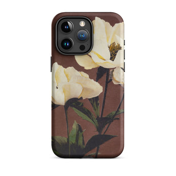 White Peony - Ogawa Kazumasa Floral Iphone Case, 15 Pro Max / Matte, Floral Patterned Phone Case