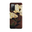 White Peony Ogawa Kazumasa Floral Samsung Case, Galaxy S20 Fe / Matte, Brown Phone Case Floral Design Light Yellow Flowers