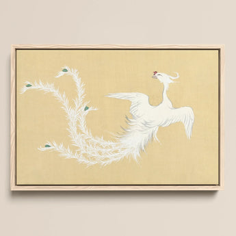 White Phoenix - Kamisaka Sekka Momoyogusa Art Print / Canvas, 18x12’’ / 46x31cm / Natural Frame, Posters Prints & Visual Artwork, Toby Leon