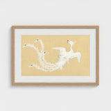 White Phoenix - Kamisaka Sekka Momoyogusa Art Print / Canvas Framed Artwork Feathered Bird Green Accents Tail Sekka’s, Prints