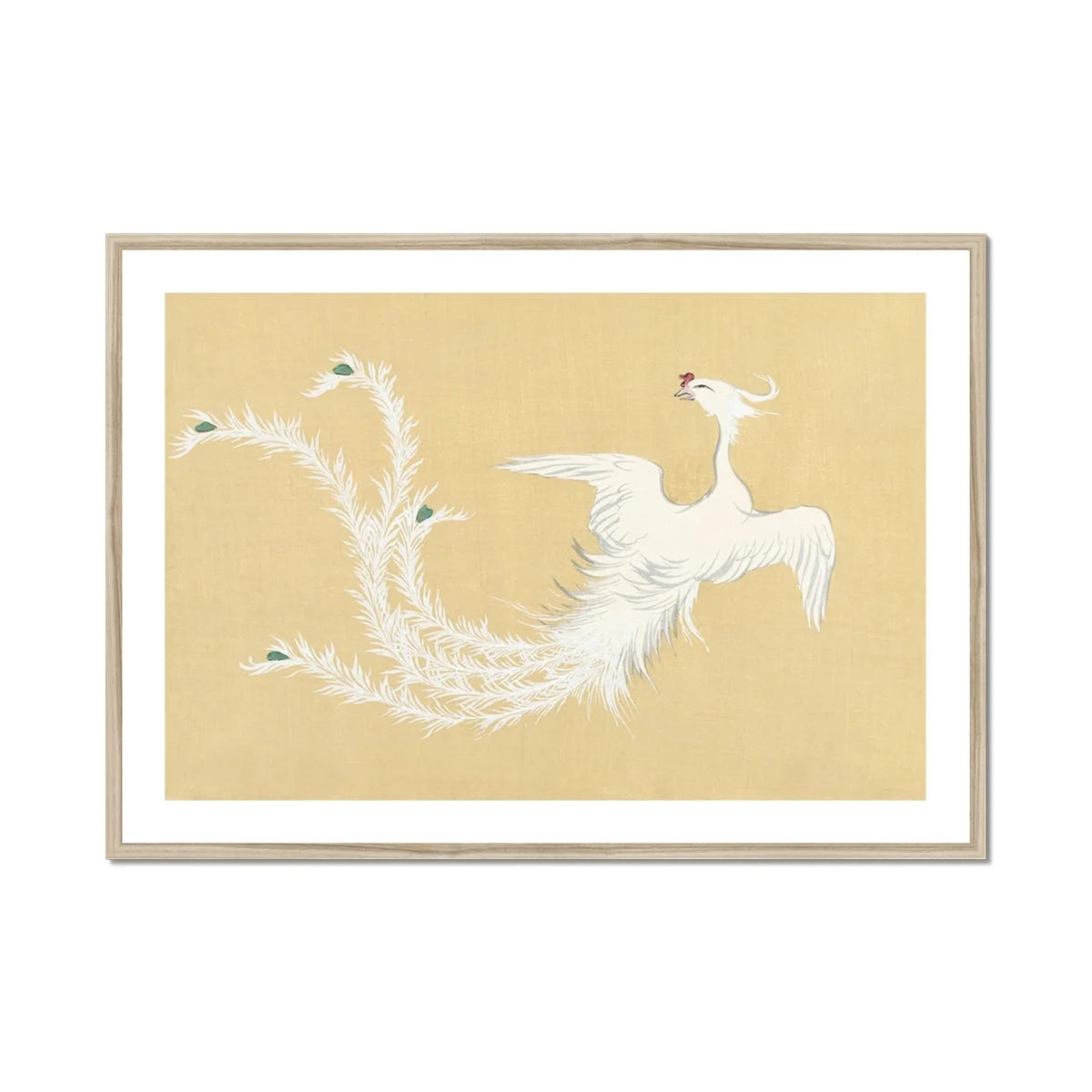 White Phoenix - Kamisaka Sekka Momoyogusa Art Print