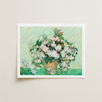 Reproduction Vincent Van Gogh’s ?Vase Roses” Lush Bouquet Gogh, Post-impressionist Masterpiece Art, Roses