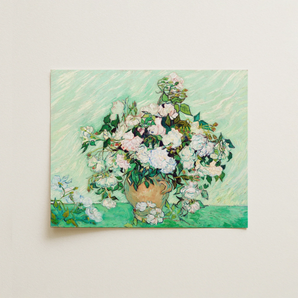 White Roses - Vincent Van Gogh Floral Art Print / Canvas, 14x11’’ / 36x28cm / Unframed / no Border, Posters Prints & Visual Artwork, Toby