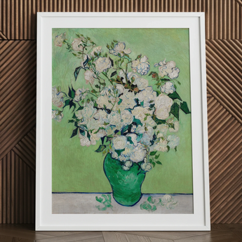 White Roses - Vincent Van Gogh Floral Art Print / Canvas, 24x32’’ / 61x81cm / Frame / Matboard, Posters Prints & Visual Artwork, Toby Leon
