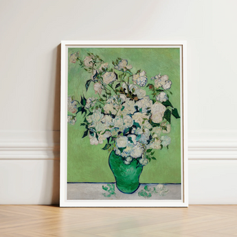 White Roses - Vincent Van Gogh Floral Art Print / Canvas Framed Reproduction Gogh’s Green, Prints