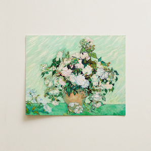 White Roses - Vincent Van Gogh Floral Art Print / Canvas, Vincent Van Gogh, Post-impressionist Masterpiece Art, Van Gogh’s Roses