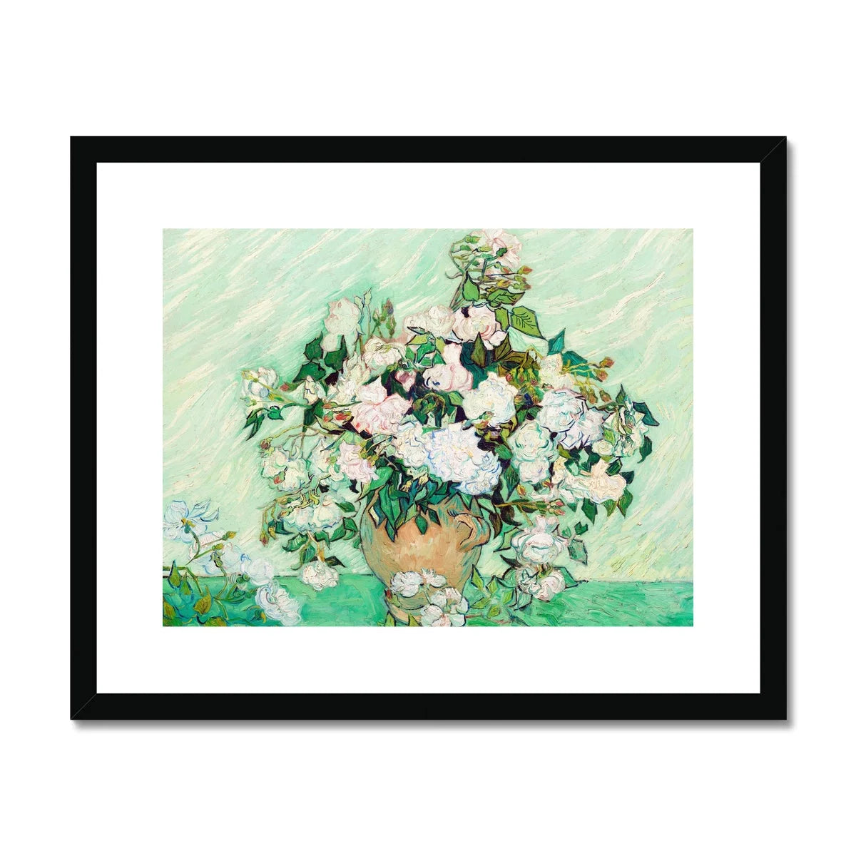 White Roses - Vincent Van Gogh Floral Art Print