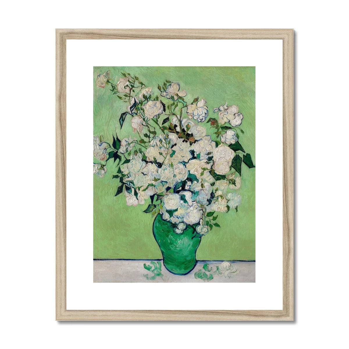 White Roses - Vincent Van Gogh Floral Art Print