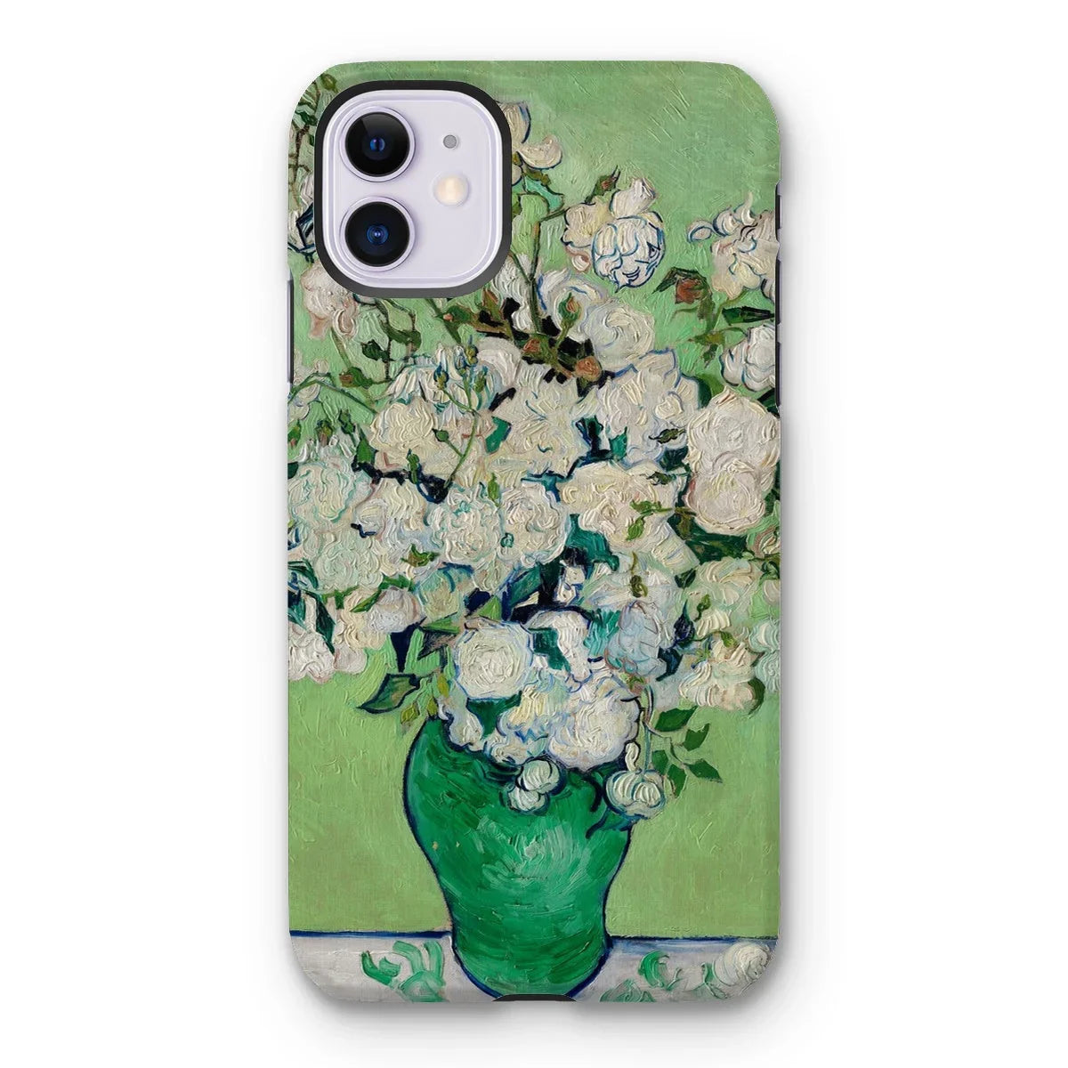 White Roses - Vincent Van Gogh Iphone Case, 11 / Matte, Iphone Case Gogh-style Painting White Roses Green